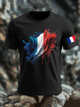 T-shirt imprimé drapeau français pour homme
